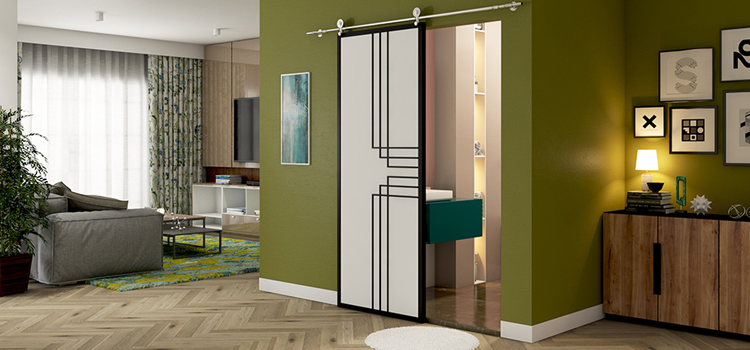 sliding bathroom door installation in Bell Gardens